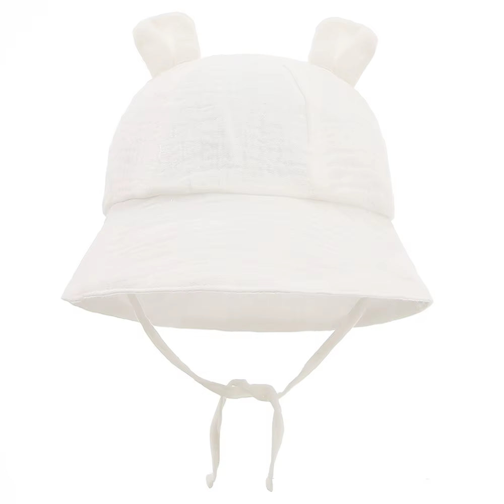 Muslin Cotton Baby Hat Summer Infant Cap Soft Baby Sun Hats Panama for Kids Girls Boys Bucket Hat Accessories Children 3-12M