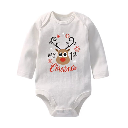 It'S My First Christmas Baby Boys Girls Long Sleeve Christmas Jumpsuits